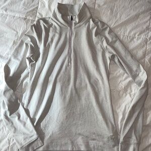Vuori Light Gray Quarter-Zip Sweatshirt